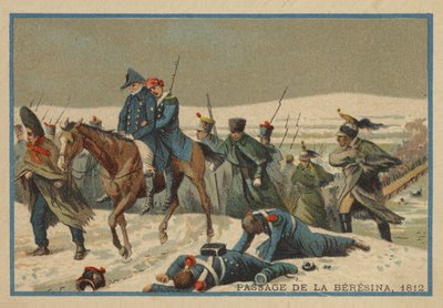 مرور Berezina في عام 1812 بواسطة المدرسة الفرنسية