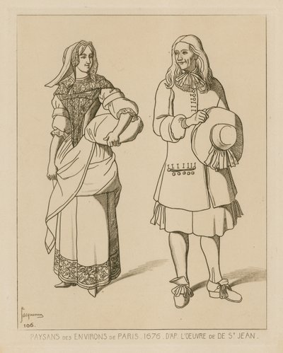 الفلاحون في محيط باريس ، 1676 بواسطة French School
