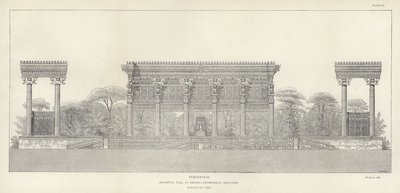 Persepolis ، Hypostyle Hall of Xerxes ، الارتفاع الهندسي ، تم ترميمه بواسطة Ch Chipiez بواسطة المدرسة الفرنسية