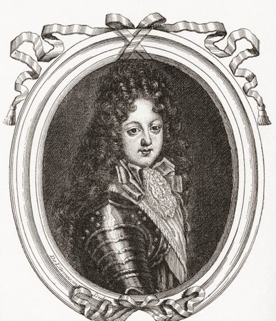 فيليب أورليانز ، دوق أورليانز ودوق شارتر ، 1674 1723. عضو في العائلة المالكة الفرنسية ووصي المملكة. من Les Heures Libres تم نشره عام 1908. بواسطة المدرسة الفرنسية