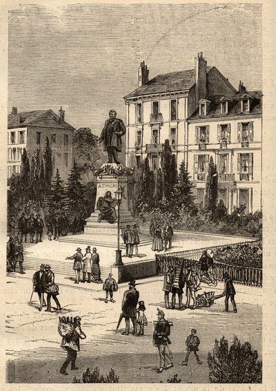 Place Thiers - وسط مدينة نانسي ، في مقاطعة Meurthe-et-Moselle ، في منطقة لورين - نقش في "" PATRIE "- وصف PECTUREQUIREQUE DE LA FRANCE EN 6 VOLUES BY LUCIEN HUARD بواسطة المدرسة الفرنسية