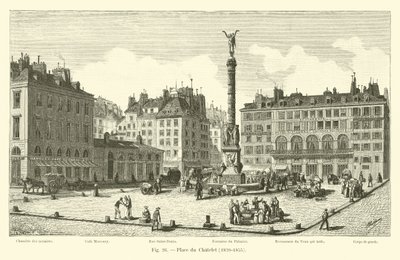 Place du Chatelet ، 1820-1855 بواسطة المدرسة الفرنسية