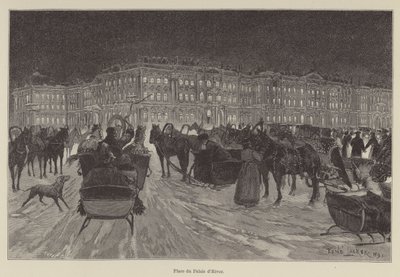 Place du Palais d'Hiver (نقش) بواسطة المدرسة الفرنسية