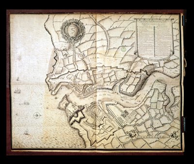 مخطط ميناء وأرسنال بريست ، 1676 (قلم وحبر ومرحاض على ورق) بواسطة المدرسة الفرنسية