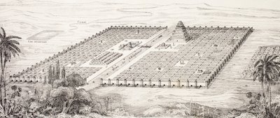 Plan of the city of Babylon, Mesopotamia, around the 5th century BC according to a description given by Herodotus, from L
