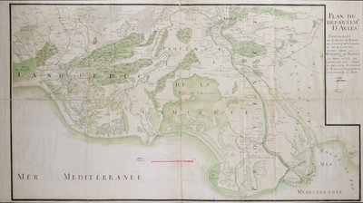 مخطط أقسام آرل ، 1789 بواسطة المدرسة الفرنسية