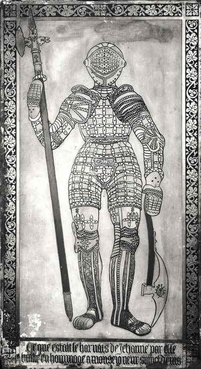 لوحة تصور درع جان دارك (1412-31) بواسطة المدرسة الفرنسية