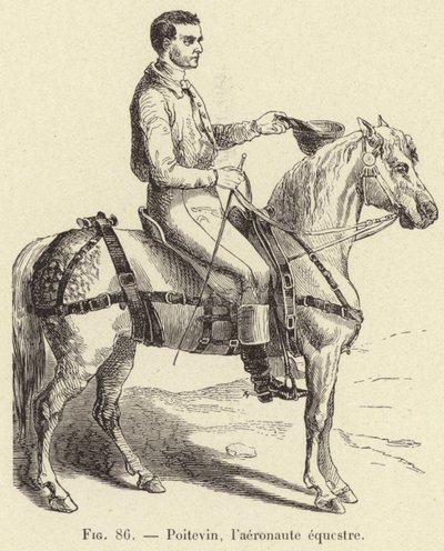Poitevin ، رائد طيران الفروسية (نقش) بواسطة المدرسة الفرنسية