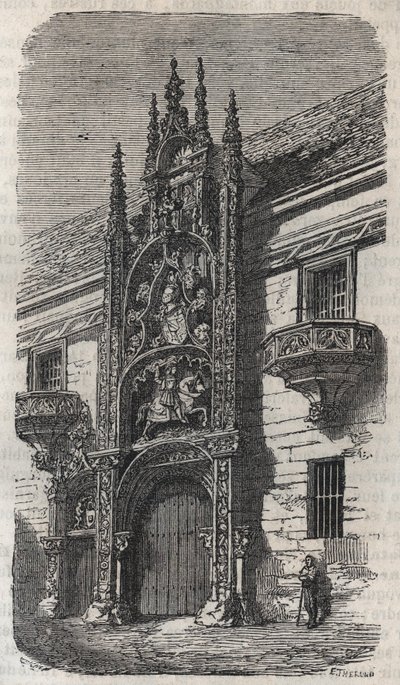 Porte du Palais Ducal de Nancy (Palais des Ducs de Lorraine) (1502-1512) - نقش في "Histoire de France" بقلم فيكتور دوري (1811-1894) - 1882 بواسطة المدرسة الفرنسية