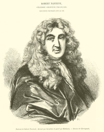 Portrait de Robert Nanteuil (engraving) بواسطة المدرسة الفرنسية