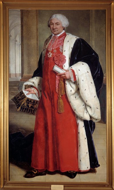Portrait en pied de Claude Ambroise Regnier (1746-1814) ، محامٍ في البرلمان ونائب في الدولة الثالثة ، وزير العدل من 1802 إلى 1813 لوحة Anonymous. القرن ال 18. نانسي ، متحف التاريخ لورين - صورة كاملة الطول لكلود أمبرواز ر بواسطة المدرسة الفرنسية
