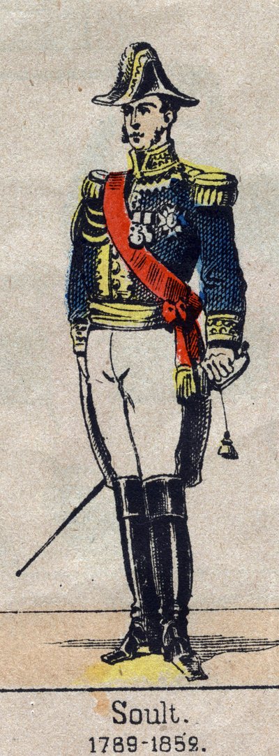 Portrait en pied de Nicolas Soult (1769-1851) Marechal de France ، Duke of Dalmatia. صورة إبينال من نهاية القرن التاسع عشر. بواسطة المدرسة الفرنسية