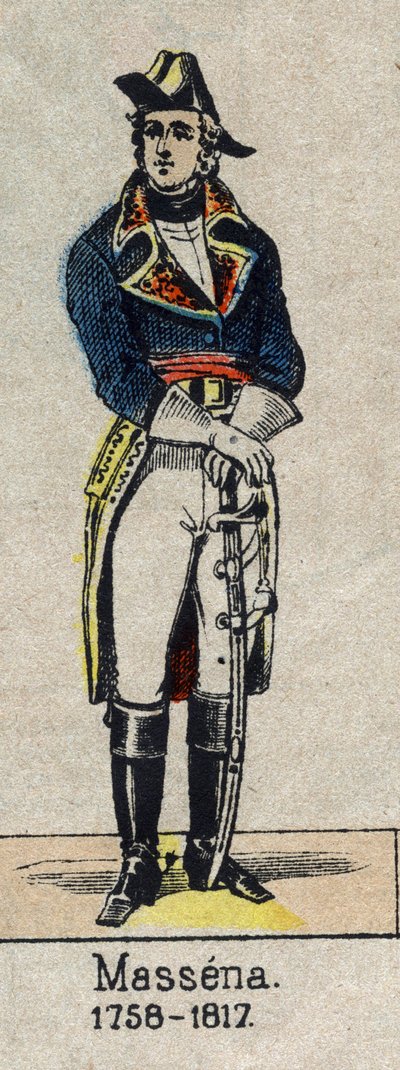 صورة على الأقدام لأندريه ماسينا ، دوق ريفولي (1756-1817) ، أمير إسلينج ، مارشال الإمبراطورية "" صورة إبينال من نهاية القرن التاسع عشر. بواسطة المدرسة الفرنسية
