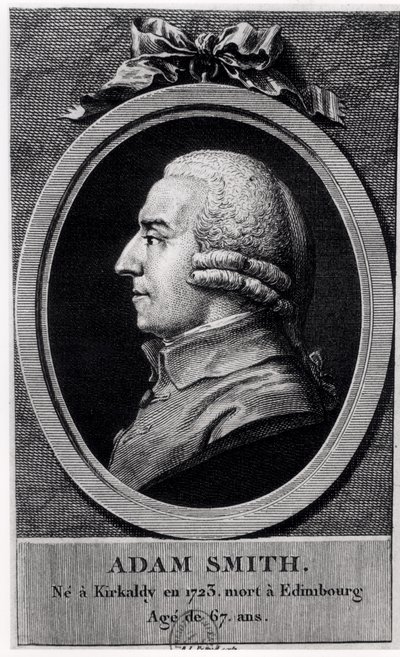 ميدالية بورتريه لآدم سميث (1723-1790) بواسطة المدرسة الفرنسية