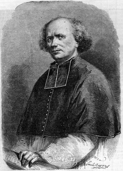 صورة لأبي غاسبار ديغيري (1797-1871) ، رعية مادلين في باريس. نقش في "" Le Monde Illustré "" رقم 207 بتاريخ 30 مارس بواسطة المدرسة الفرنسية