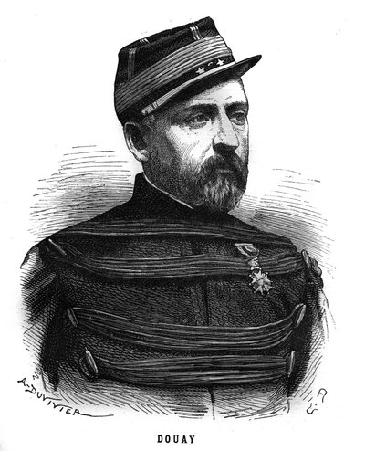 صورة لأبل الدوي (1809-1870) جنرال فرنسي. نقش في "Les Illustrations De L'armee Francaise de 1789 a 1880" بواسطة المدرسة الفرنسية