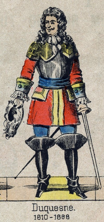 صورة لابراهام ، ماركيز دوكين (1610 - 1688) ، مارين الفرنسية. صورة إبينال من نهاية القرن التاسع عشر. بواسطة المدرسة الفرنسية