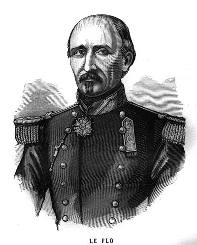 صورة لأدولف لو فلو (1804-1887) ، جنرال الجيش والسياسي الفرنسي. نقش في "Les Illustrations De L'armee Francaise de 1789 a 1880" بواسطة المدرسة الفرنسية