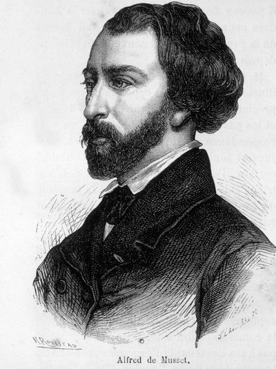 صورة لألفريد دي موسيت (1810 - 1857) الكاتب الفرنسي. بواسطة المدرسة الفرنسية