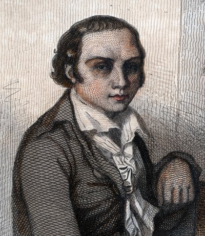 صورة للشاعر الفرنسي أندريه ماري تشينيه (1762-1794). بواسطة المدرسة الفرنسية