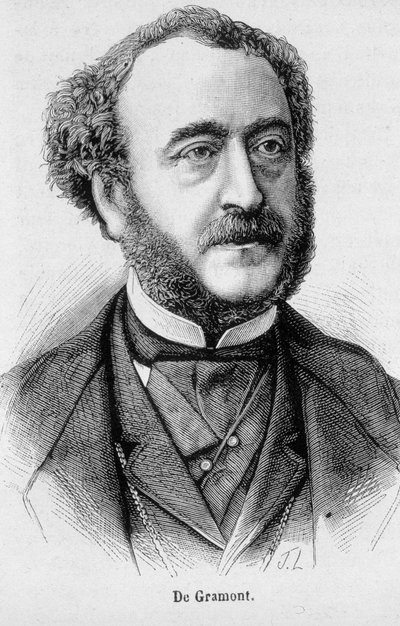 صورة أنطوان أجينور ، دوق دي جرامون ، دبلوماسي وسياسي فرنسي (1819 - 1880) - في "L