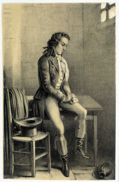 صورة أنطوان بارناف (1761-1793) ، ثورة فرنسية مسجونة. - في "المعرض التاريخي للثورة الفرنسية" بقلم ألبرت مورين ، محرر. باريس 1843 بواسطة المدرسة الفرنسية