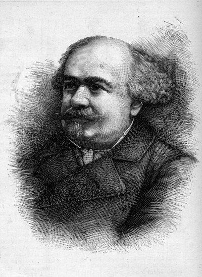 صورة أنطوان "" توني "" ريفيلون (1832-1898) ، صحفي ومندوب فرنسي. نقش في "" Le Monde Illustré "" رقم 1276 بتاريخ 10 سبتمبر بواسطة المدرسة الفرنسية