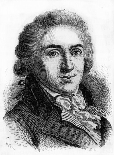 صورة لأرماند جينسون (1758 - 1793) مندوب الاتفاقية. نقش من نهاية القرن التاسع عشر. بواسطة المدرسة الفرنسية