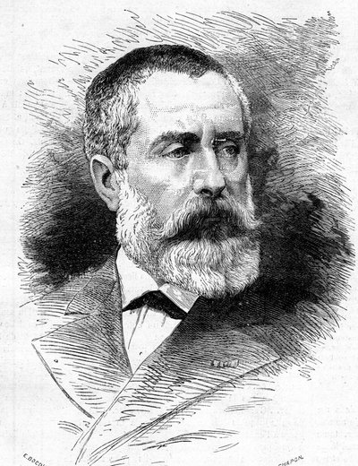 صورة لأوغست إيمانويل فوكوربيل (1821-1884) ، الملحن الفرنسي ومدير أوبرا باريس. نقش في "" Le Monde Illustré "" رقم 1165 بتاريخ 26 يوليو 1879. بواسطة المدرسة الفرنسية