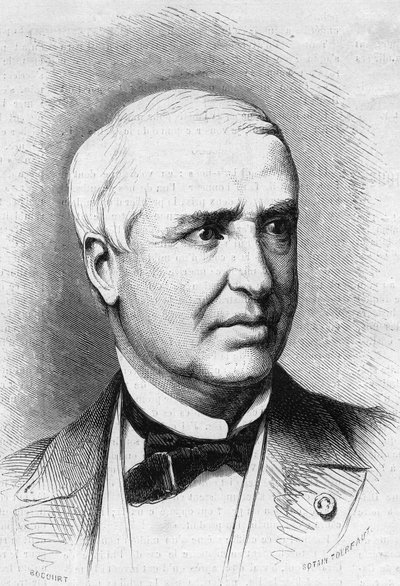 صورة لأوغست نيلاتون (1807-1873) ، شيروجيان فرنسي. نقش في "" Le Monde Illustré "" رقم 859 بتاريخ 27 سبتمبر 1873. بواسطة المدرسة الفرنسية