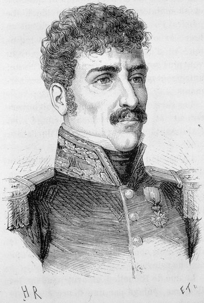 صورة لبيرتون (جان بابتيست بريتون ديت) ، الجنرال الفرنسي (1769 - 1822) - في "" L'Histoire de France "" لهنري مارتن بواسطة المدرسة الفرنسية