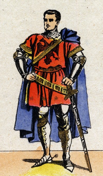 صورة لبرتراند دو جوسكلين (Duguesclin) (1320-1380) شرطي من فرنسا. بواسطة المدرسة الفرنسية
