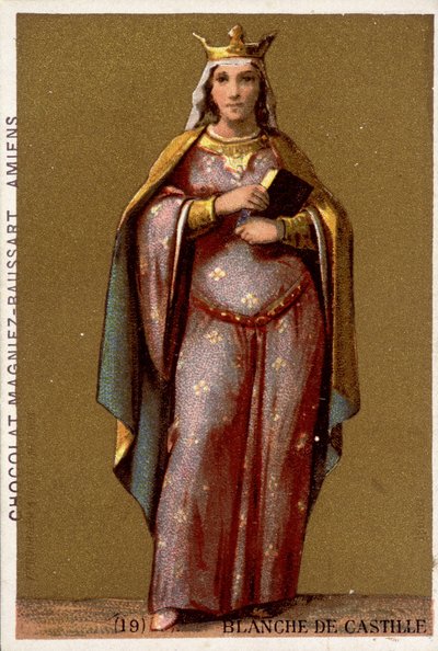 صورة لبلانش دي كاستيل، ملكة فرنسا (1188-1252). بواسطة المدرسة الفرنسية