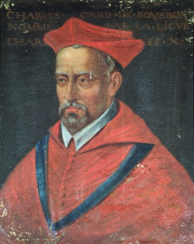 صورة الكاردينال تشارلز دي بوربون (1523-90) 1617-38 (زيت على قماش) بواسطة المدرسة الفرنسية