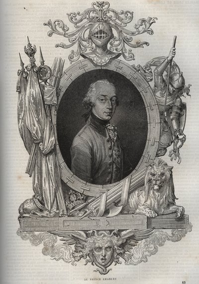 صورة لتشارلز لويس من النمسا-تيشين (تشارلز لويس النمساوي تيشين) (1771-1847) (الأرشيدوق كارل فون أوستريتش) أرشيدوق النمسا ، دوق تيشين - الأرشيدوق تشارلز ، دوق تيشين - من "" الموسوعة الوطنية الجديدة "" بواسطة موريس لا شارست بواسطة المدرسة الفرنسية