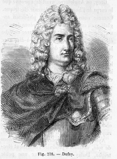 صورة لشارل فرانسوا دو فاي (دوفاي؟) (1698 - 1739) ، الكيميائي والفيزيائي الفرنسي - في "تاريخ فرنسا" بقلم هنري مارتن بواسطة المدرسة الفرنسية