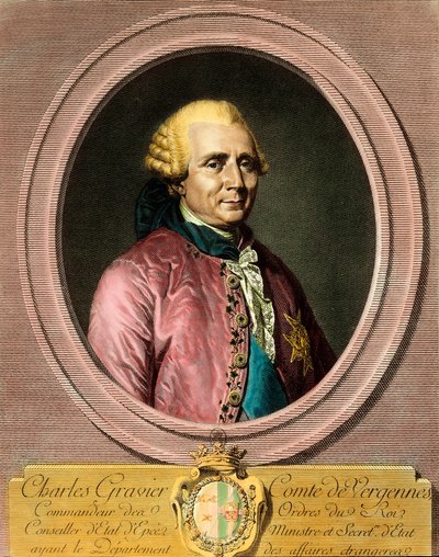 صورة تشارلز جرافير ، كونت فيرجينيس (1719 - 1787). نقش القرن الثامن عشر. مجموعة خاصة. بواسطة المدرسة الفرنسية