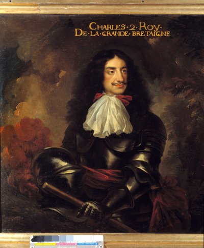 صورة لتشارلز الثاني (1630-1685) ملك إنجلترا لوحة للمدرسة الفرنسية في القرن السابع عشر. أبعادها 1،11 x 1،25 م بواسطة المدرسة الفرنسية