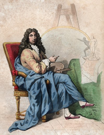 صورة لتشارلز ليبرون (لو برون) (1619-1690) ، رسام فرنسي ومنظر فني. بواسطة المدرسة الفرنسية