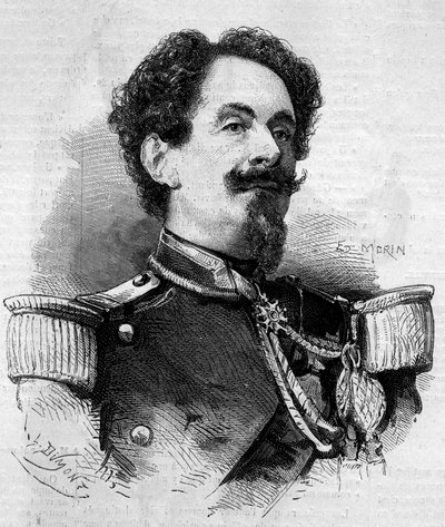 صورة تشارلز فيكتور فريبولت (الجنرال فريبولت) (1813-1888) ، حاكم جوادلوب. نقش في "" Le Monde Illustré "رقم 148 بتاريخ 11 فبراير 1860. بواسطة المدرسة الفرنسية