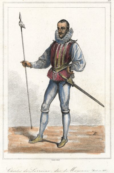 صورة تشارلز دي لورين ، دوق ماين (1554 - 1611) ، أمير فرنسي. بعد هنري دوق جويز ، كان رئيسًا للرابطة (1589). بواسطة المدرسة الفرنسية