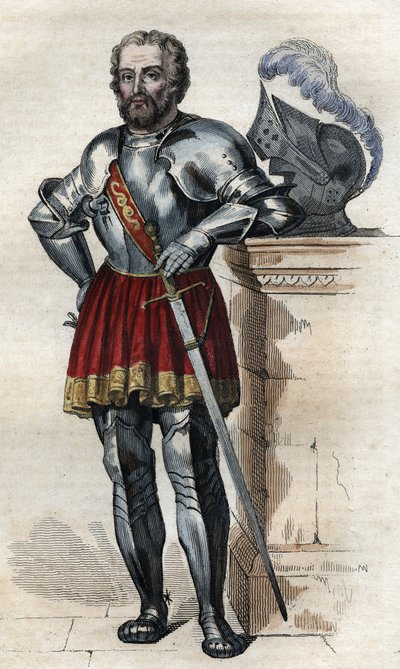 صورة لشيفالييه دي بايارد (1475-1524) ، جندي فرنسي. بواسطة المدرسة الفرنسية