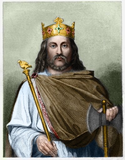 صورة لشيلبيريك الأول (539-584) ، ملك نيوستريا - في "Histoire des Français" للافالي ، نقش ، sd. بواسطة المدرسة الفرنسية