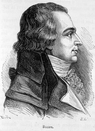 صورة لكلود باسير أو بازير (1764-1794) ، سياسي فرنسي - في "L'Histoire de France" "هنري مارتن بواسطة المدرسة الفرنسية