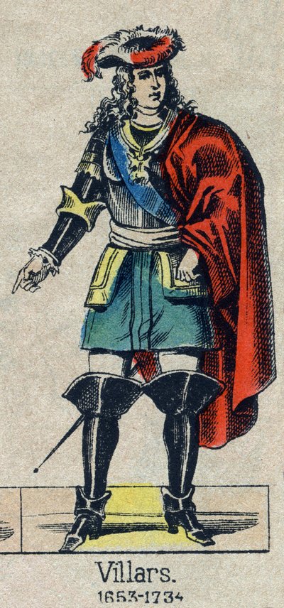 صورة لكلود لويس هيكتور دي فيلارز (1653-1734) ، مارشال فرنسا. صورة إبينال من نهاية القرن التاسع عشر. بواسطة المدرسة الفرنسية