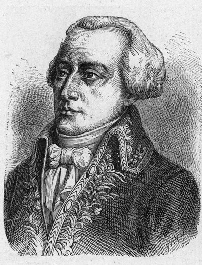 صورة لكلود لويس بيتيت (1749 - 1806) ، مفوض الحرب. نقش من عام 1889. مجموعة خاصة. بواسطة المدرسة الفرنسية