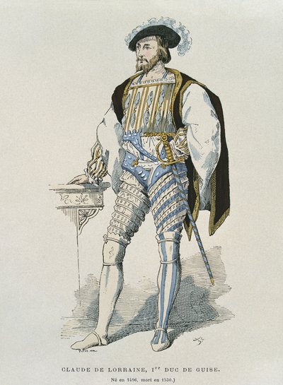 صورة كلود لورين (1496-1550) دوق جيز بواسطة المدرسة الفرنسية