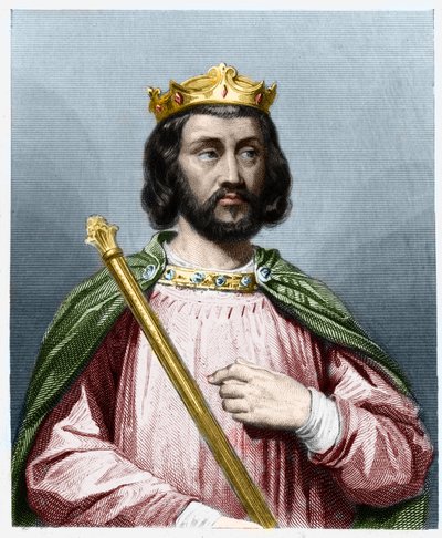 صورة لكلوتاير (كلوثير) الثالث (652 - 673) ، ملك نيوستريا وبورجوندي - في "" Histoire des Francais "" للافالي ، نقش ، بدون تاريخ. بواسطة المدرسة الفرنسية