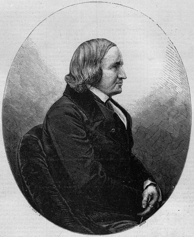 صورة للكونت ألفريد دي فيني (1797-1863) ، كاتب وشاعر فرنسي. نقش في "" Le Monde Illustré "" رقم 36 بتاريخ 19 ديسمبر 1857. بواسطة المدرسة الفرنسية