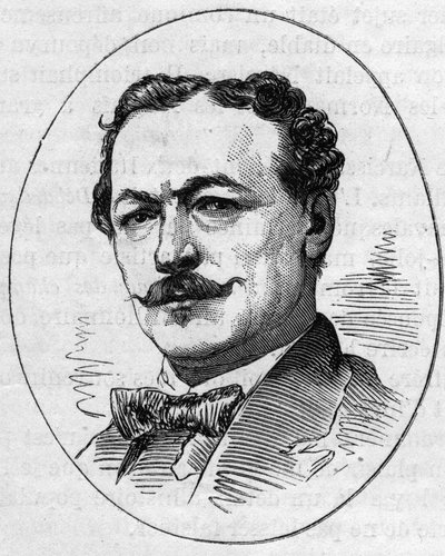 صورة لإدوارد لويس دوبوف (1820-1883) ، رسام فرنسي. نقش في "" Le Monde Illustré "" رقم 890 بتاريخ 2 مايو 1874. بواسطة المدرسة الفرنسية